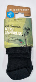 Icebreaker Merino Boys Hike Medium Cushion Red Crew Socks Size 10 Kids