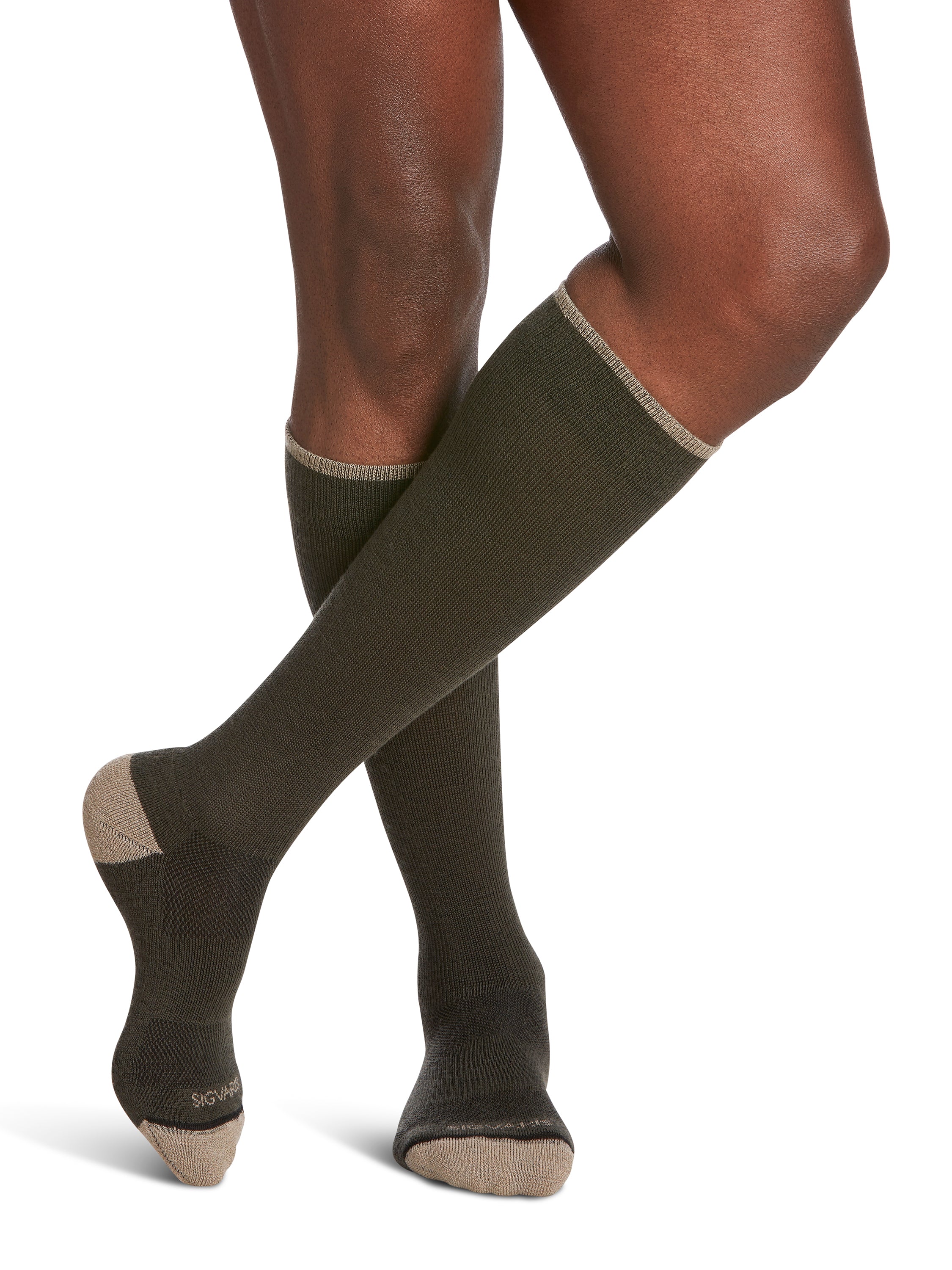 Sigvaris Men's Merino Outdoor Socks Calf 15-20mmHg Closed